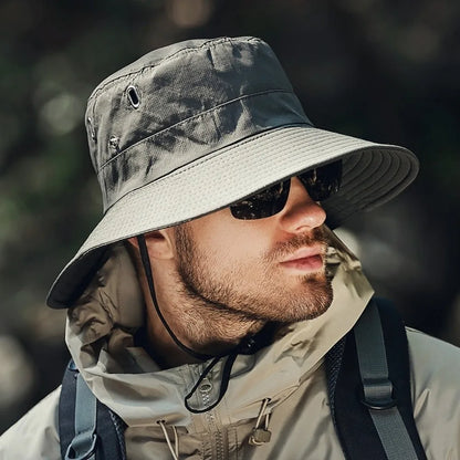 Adjustable Wide Brim UV Protection Bucket Hat