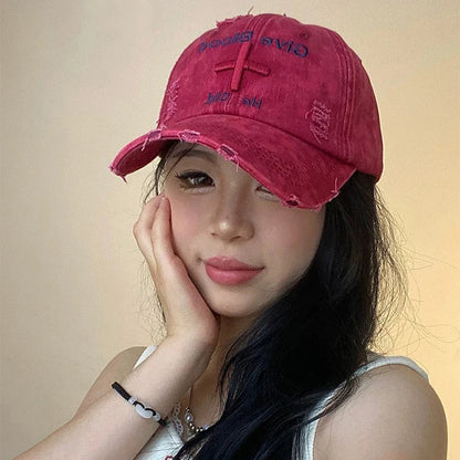 New Unisex Letter Embroidery American Vintage Baseball Hats