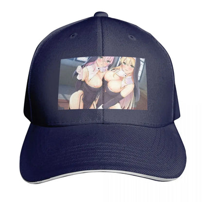 Anime Girl Poster Adjustable Curved Brim Baseball Cap