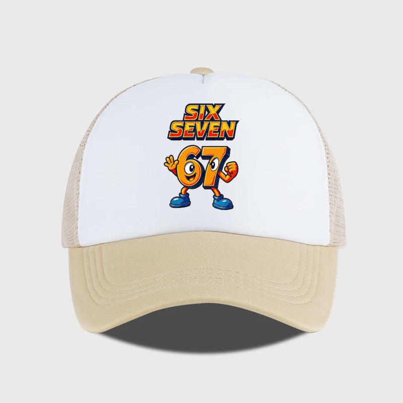 Cartoon Sponge Mesh Snapback Baseball Cap