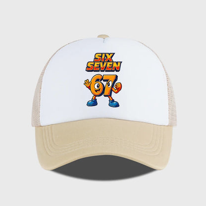 Cartoon Sponge Mesh Snapback Baseball Cap