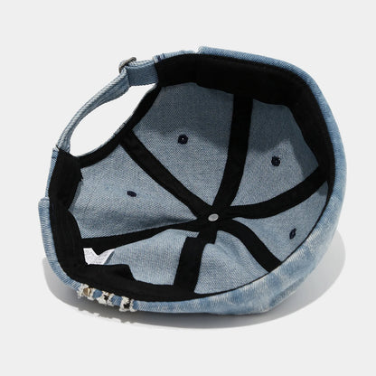 Retro Denim Docker Cap Splicing Style Brimless Caps