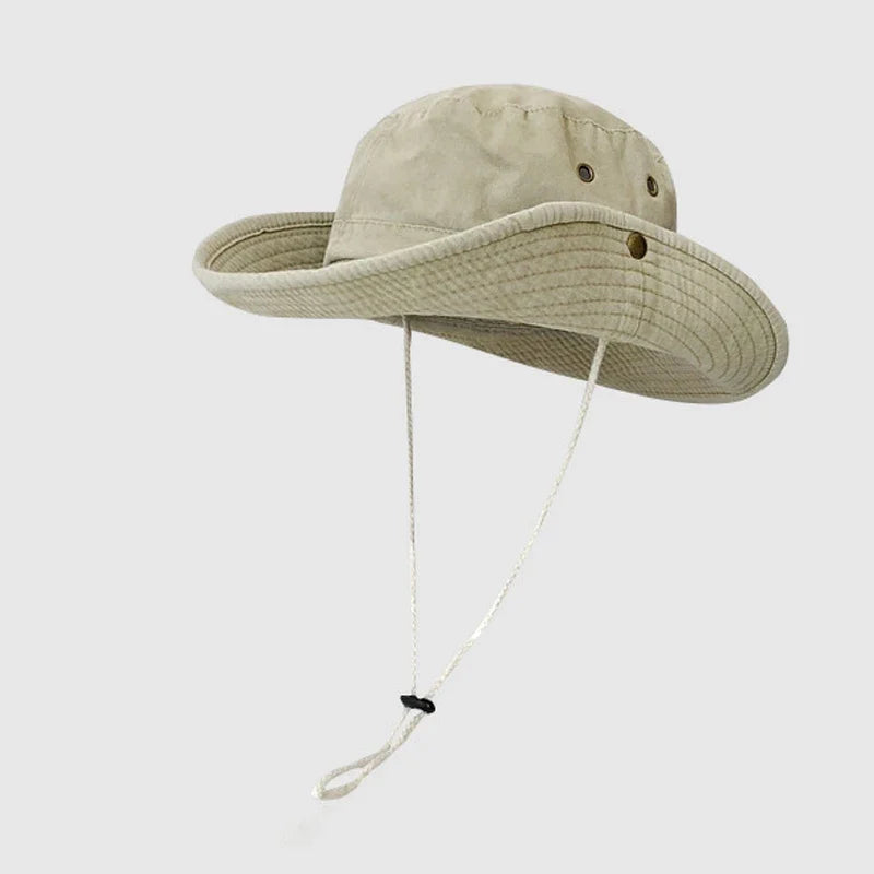 Newest Custom Logo Cotton Outdoor Travel Bucket Hat