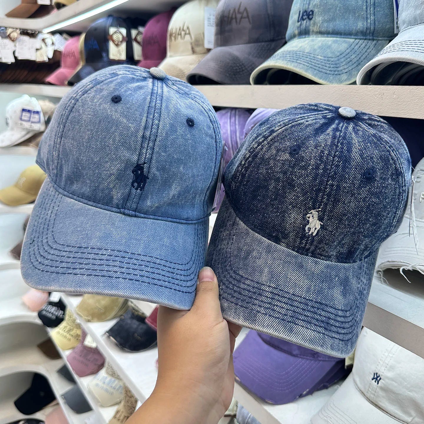 Hat Women's Four Seasons Denim Washed Old Soft Top Baseball Cap Size 55-60cm