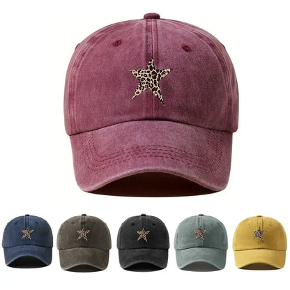 Leopard Star Print Sports Baseball Cap