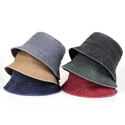 Unisex Solid Color Bucket Hat Outdoor Casual Cap