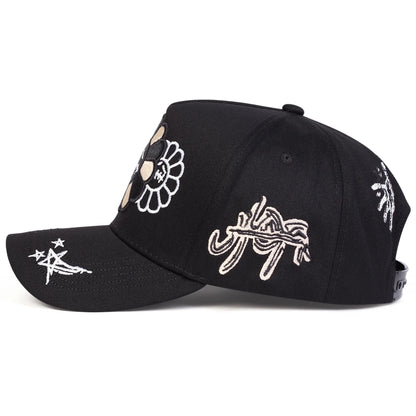 Sunflower Embroidered Adjustable Outdoor Baseball Cap