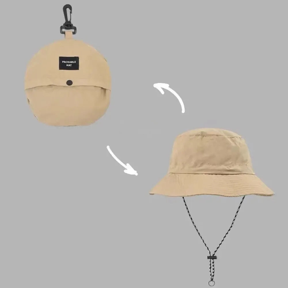 Waterproof UV Protection Bucket Hat With Storage Bag