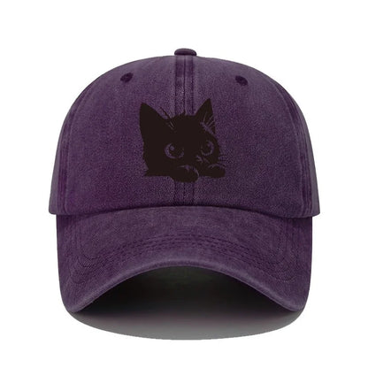 Little Black Cat Retro Baseball Cap