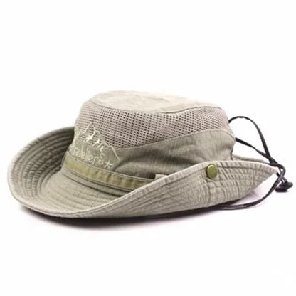 Breathable Mesh Wide Brim UV Protection Bucket Hat