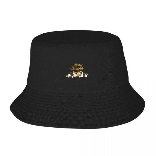 New Gold Merry Christmas Luxury Bucket Hat