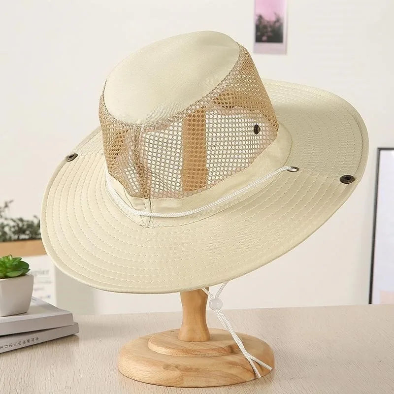 Breathable Mesh Collapsible Outdoor Fishing Bucket Hat