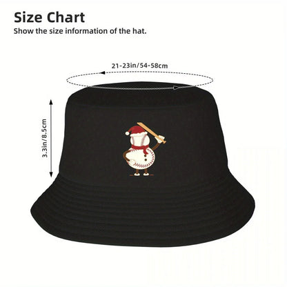 Funny Santa Claus Baseball Christmas Bucket Hat Design