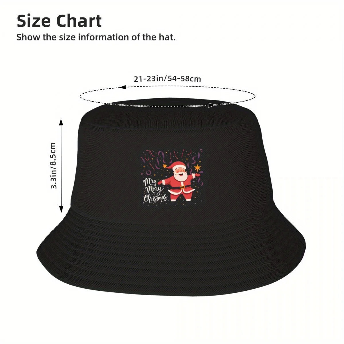 Cozy Merry Christmas Festive Vibe Bucket Hat Design