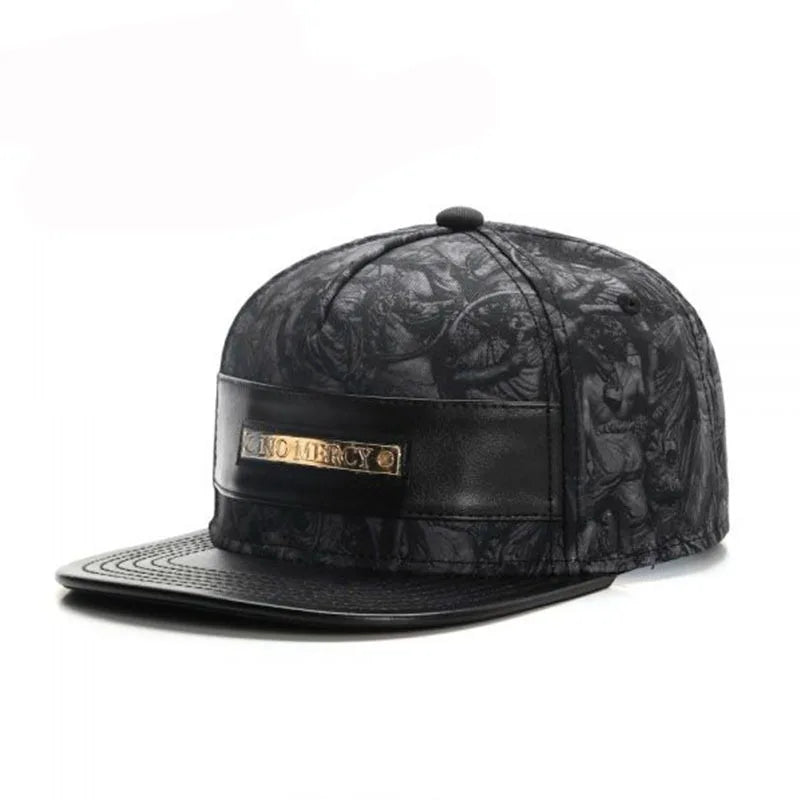 Letter Embroidered Breathable Mesh Snapback Cap