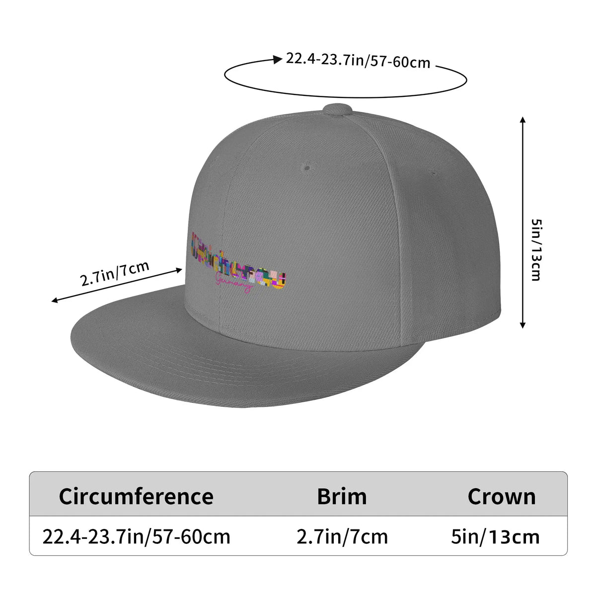 Wittichenau Germany Abstract City Typography Art Snapback Cap