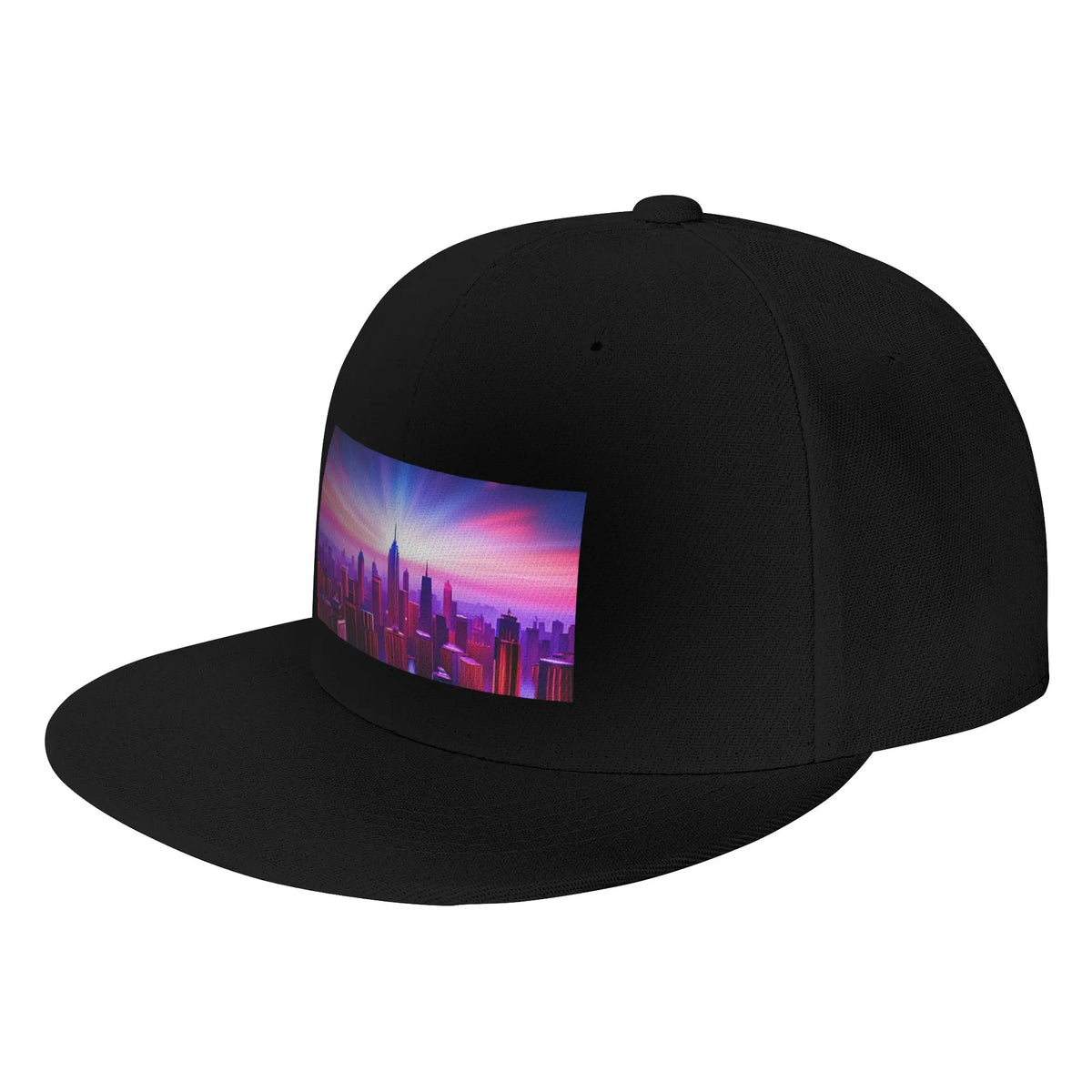 Vast City Skyline Flat Brim Snapback Cap