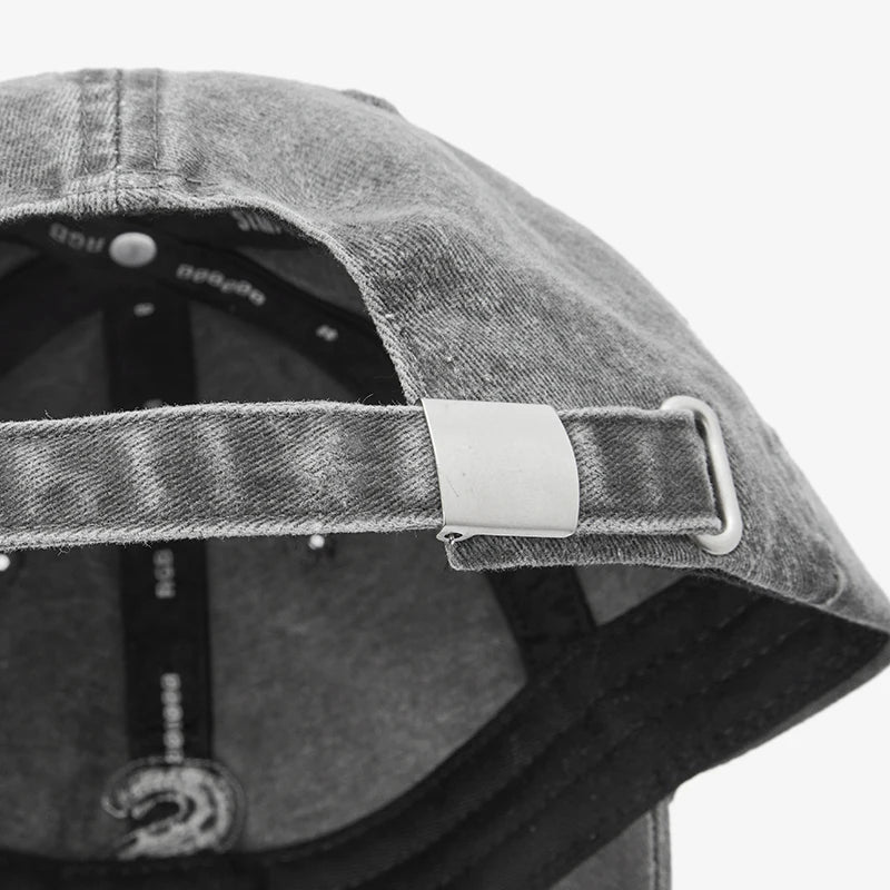 Men Washed Denim Baseball Cap Cotton