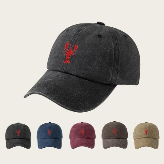 Lobster Embroidered Adjustable Baseball Cap
