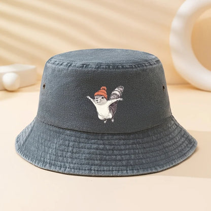 Fashion Squirrel Print Outdoor Bucket Hat