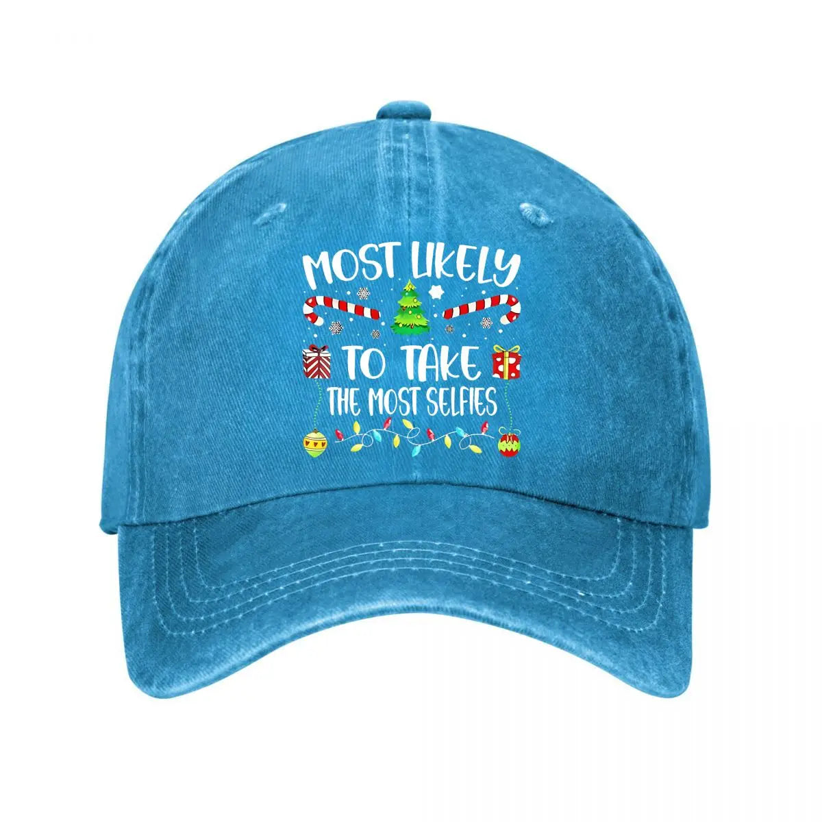 Festive Christmas Selfie 2026 Vintage Baseball Cap
