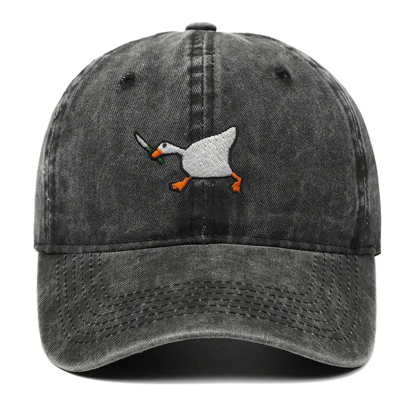 Goose Embroidered Urban Style Duckbill Baseball Cap