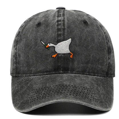 Goose Embroidered Urban Style Duckbill Baseball Cap