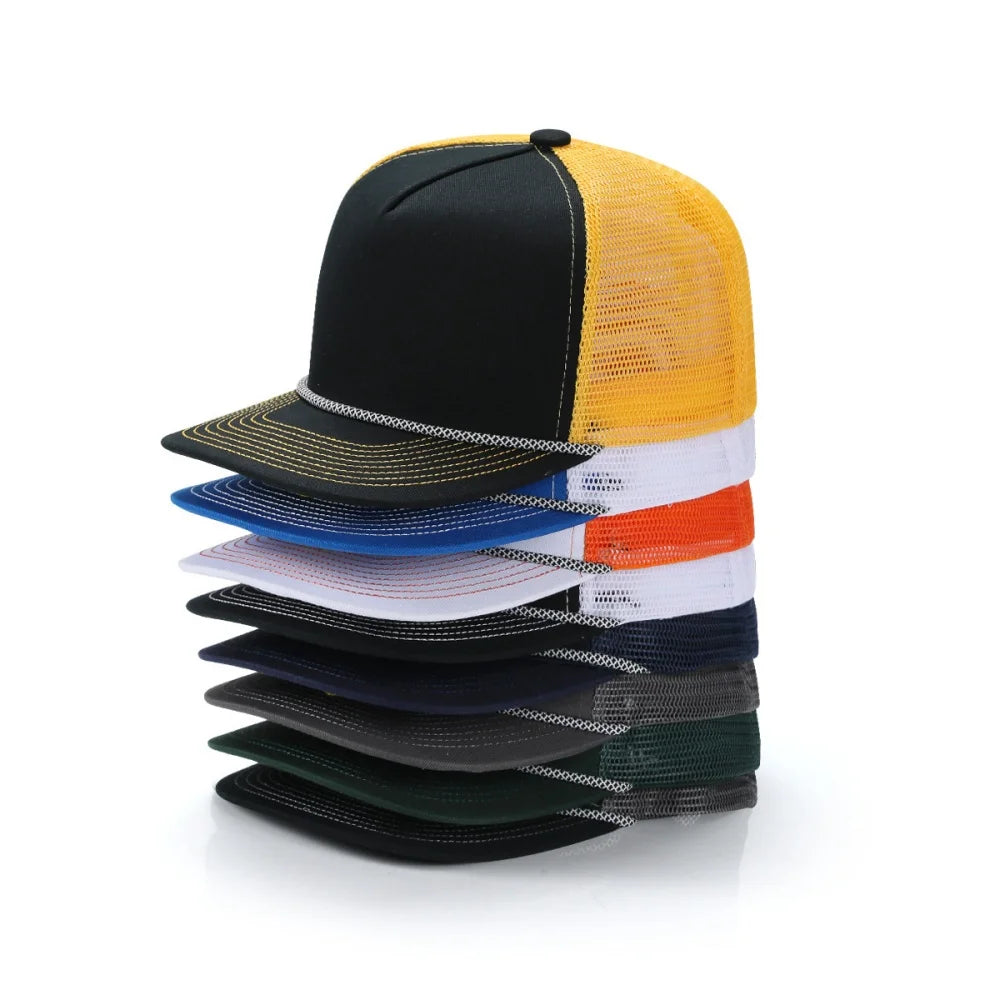 Custom Logo Breathable Mesh Trucker Snapback Cap