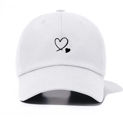 1 Piece Hearts Print Baseball Cap For Men And Women