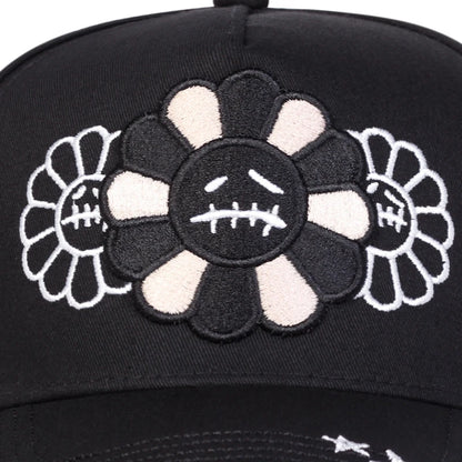 Sunflower Embroidered Adjustable Outdoor Baseball Cap