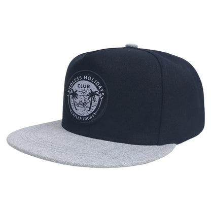 Luxury Unisex Letter Embroidered Flat Brim Snapback Cap