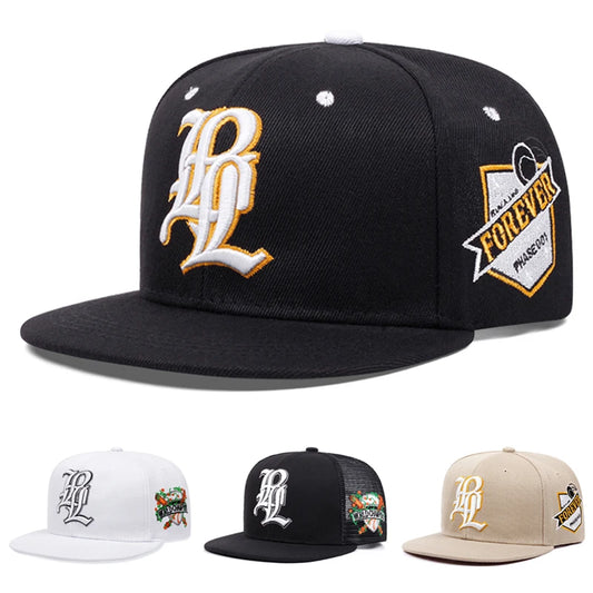 3D Embroidered P Letter Streetwear Snapback Cap