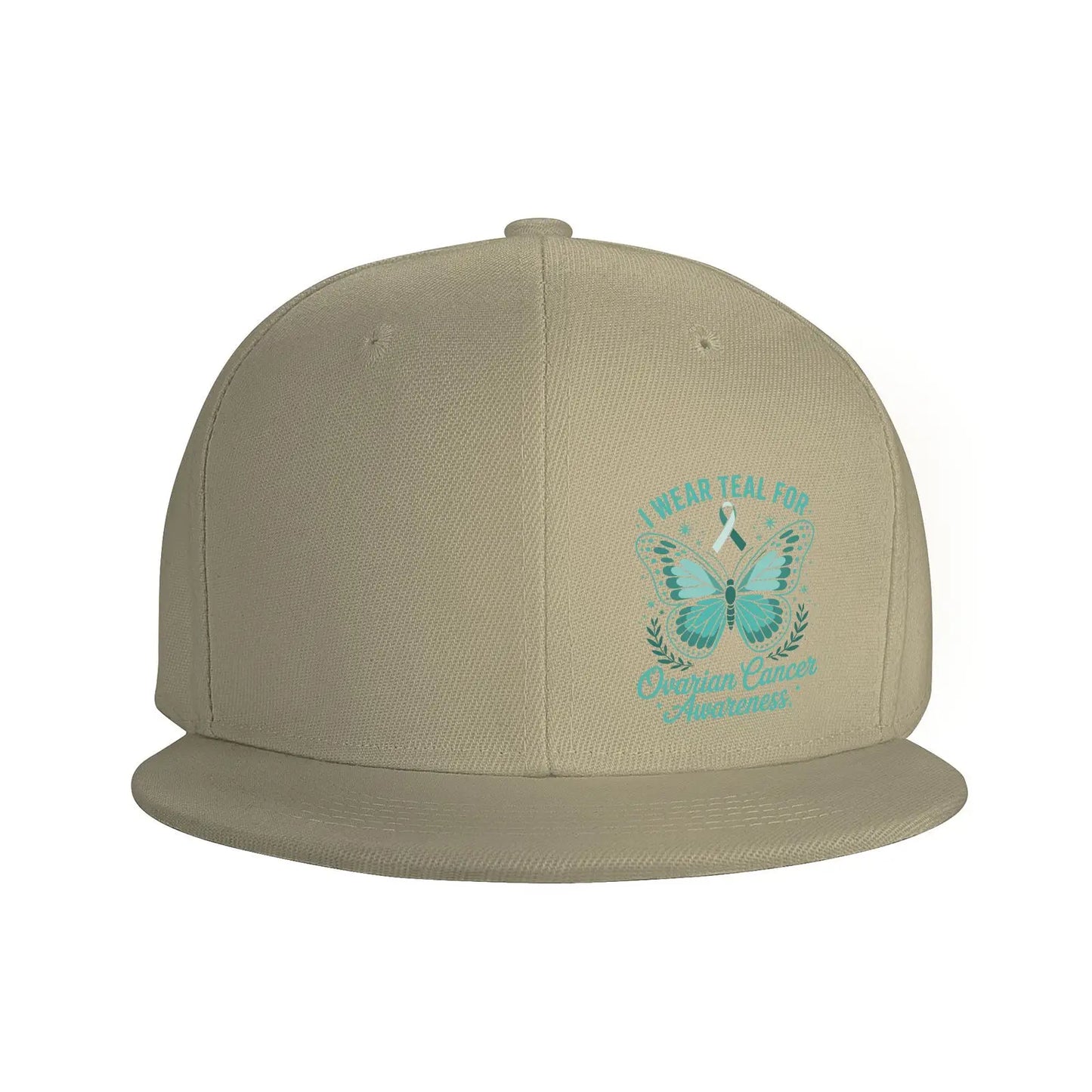 Ovarian Cancer Ribbon Snapback Cap Hat