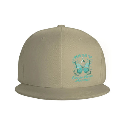 Ovarian Cancer Ribbon Snapback Cap Hat
