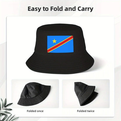 Custom Republic Of The Congo Flag Bucket Hat
