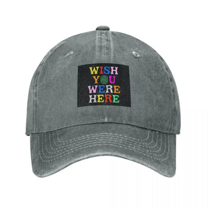 Wish U Were Here Vintage Graphic Baseball Cap