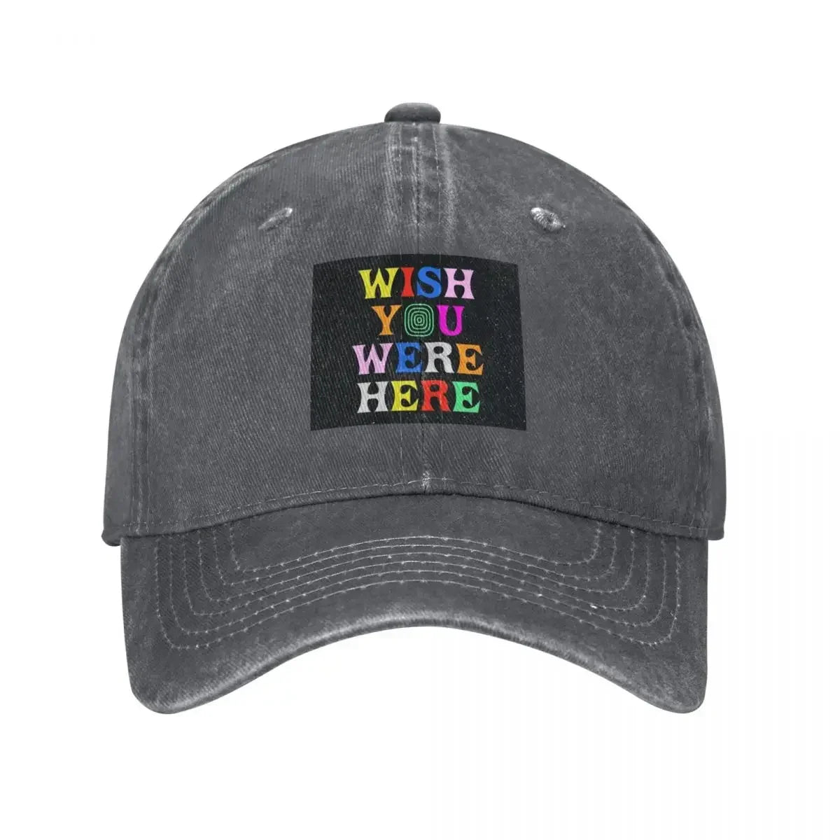 Wish U Were Here Vintage Graphic Baseball Cap
