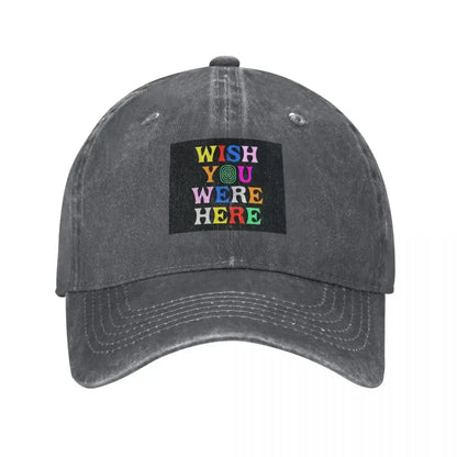 Wish U Were Here Vintage Graphic Baseball Cap