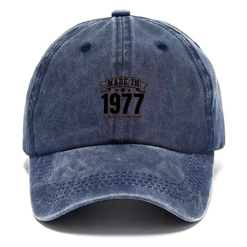 Vintage 1977 Distressed Cotton Baseball Cap