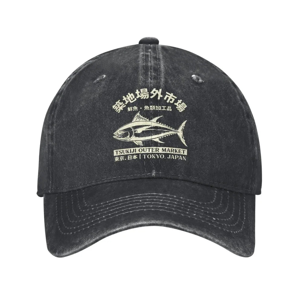 Tsukiji Fish Market Tokyo Japan Baseball Cap