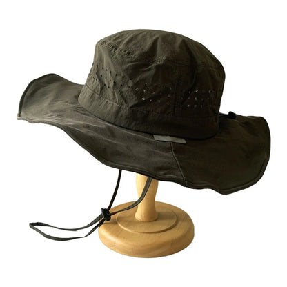Breathable Wide Brim Quick-Dry Sun Protection Bucket Hat