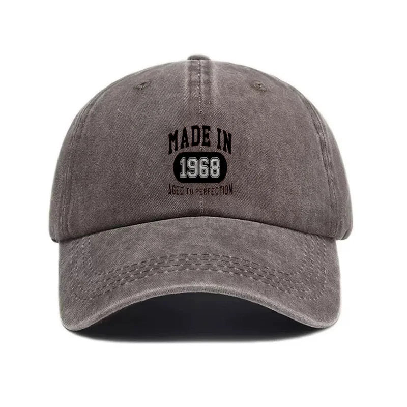 Vintage 1968 Distressed Cotton Baseball Cap
