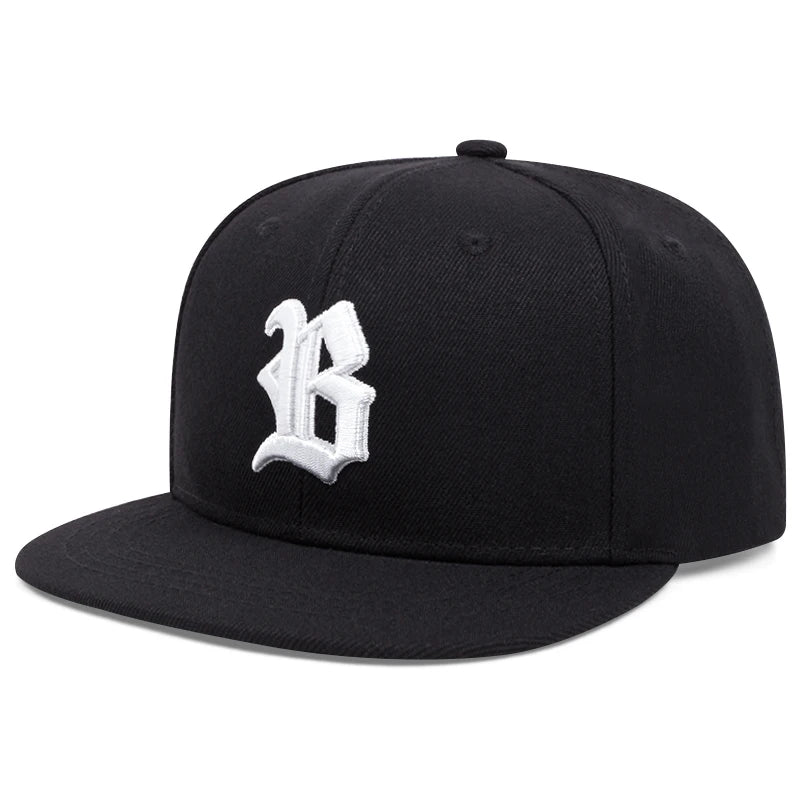 Gothic Letter B Hip Hop Snapback Cap