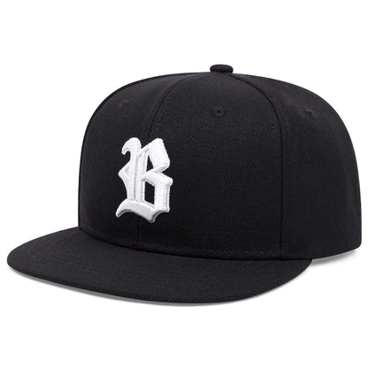 Gothic Letter B Hip Hop Snapback Cap