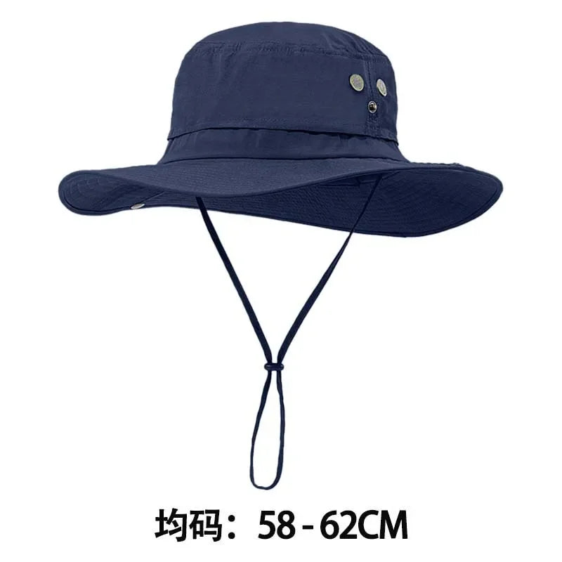 Foldable Wide Brim UV Protection Bucket Hat