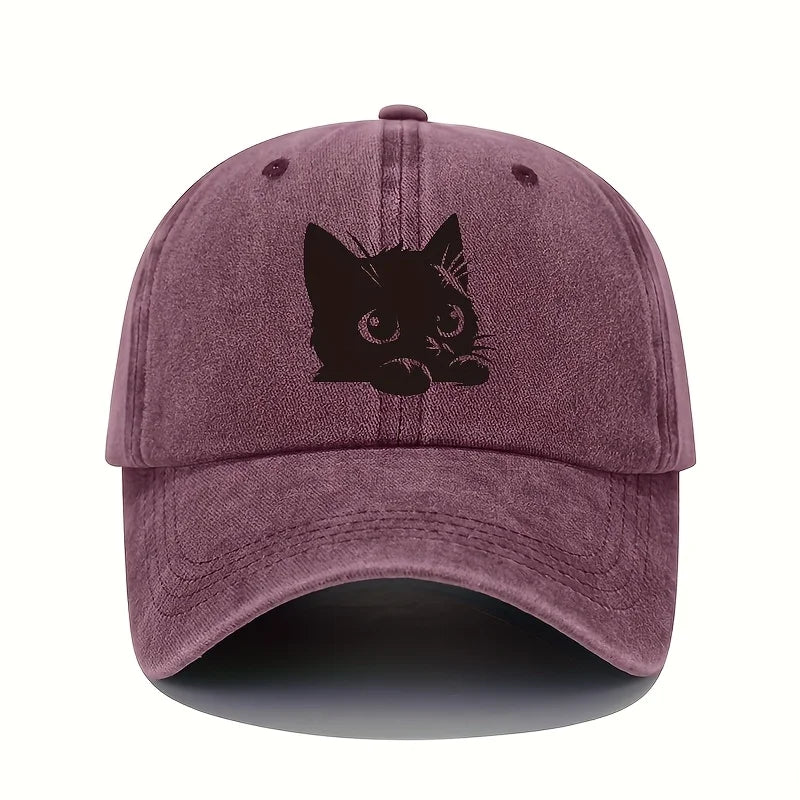Little Black Cat Retro Baseball Cap