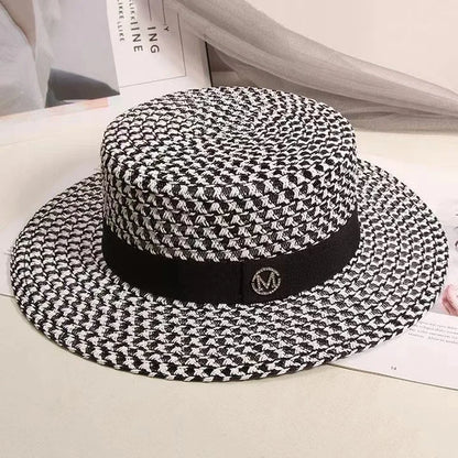 New Summer Sun Hat Women's French Retro Thin High Size 56-58cm