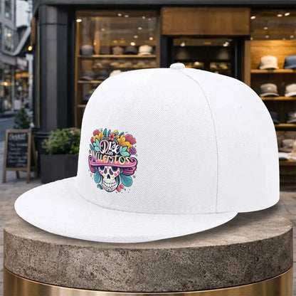 Dia De Los Muertos Skull Floral Snapback Cap