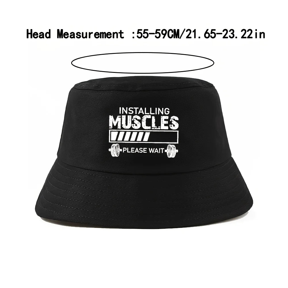 Installing Muscles Foldable Bucket Hat