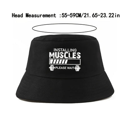 Installing Muscles Foldable Bucket Hat